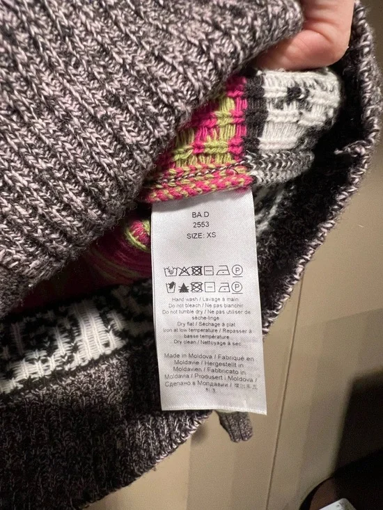 Ganni Multicolor Knit Cardigan in Pink, Olive & Black - Picture 3 of 4